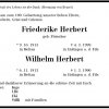 Herbert Wilhelm 1913-1990 Fleischer Freiderike 1913-1999 Todesanzeige